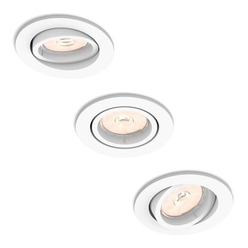 Philips 50393/31/PN - SET 3x Inbouwlamp DONEGAL 3xGU10/5,5W/230V