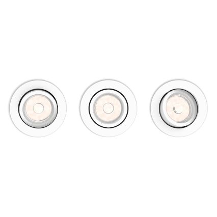 Philips 50393/31/PN - SET 3x Inbouwlamp DONEGAL 3xGU10/5,5W/230V