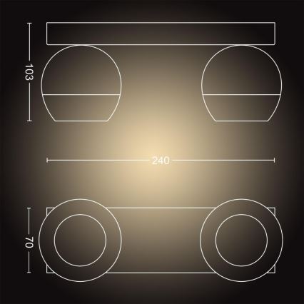 Philips - LED Spot dimbaar Hue BUCKRAM 2xGU10/5W/230V