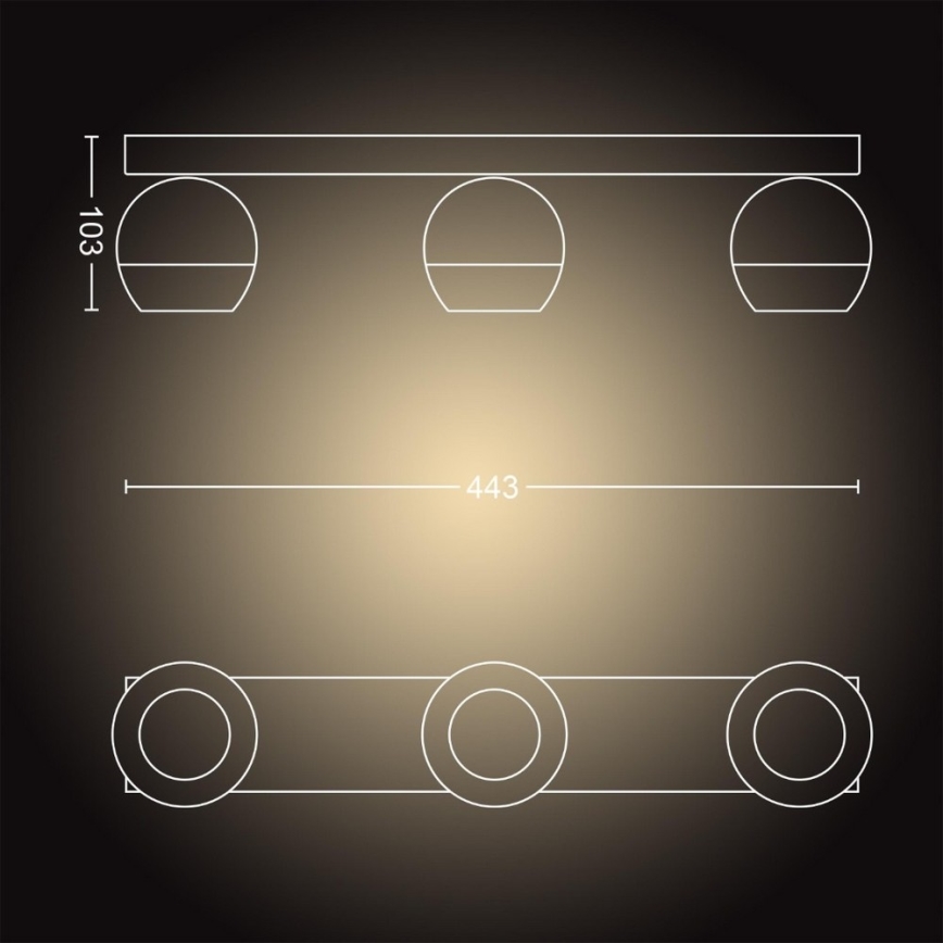 Philips - LED Spot dimbaar Hue BUCKRAM 3xGU10/5W/230V