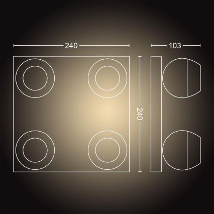 Philips 50474/31/P6 - LED Spot dimbaar Hue BUCKRAM Hue BUCKRAM 4xGU10/5W/230V