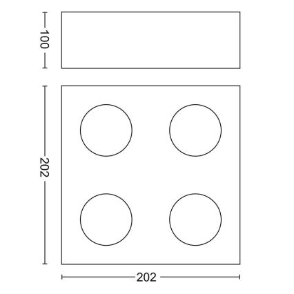 Philips - Dimbare LED Spot 4xLED/4,5W/230V