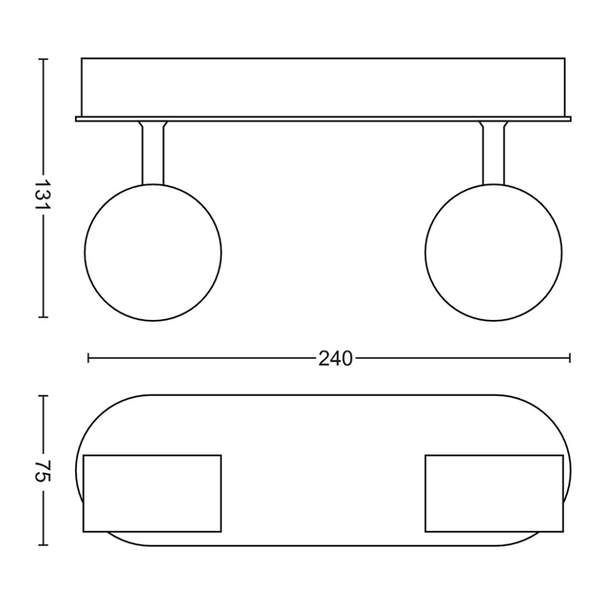 Philips - Dimbare LED Spot 2xLED/4,5W/230V