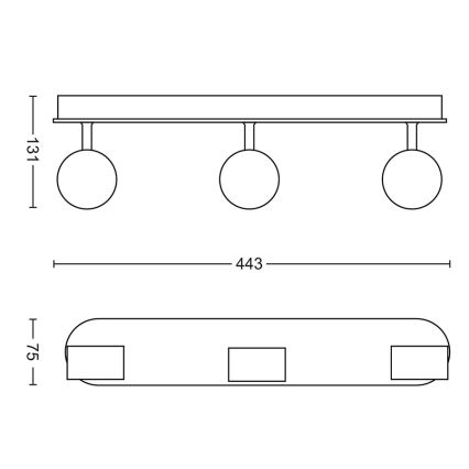 Philips - Dimbare LED Spot 3xLED/4,5W/230V