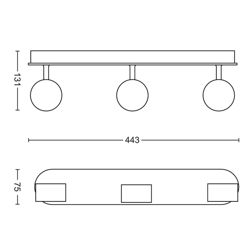 Philips - Dimbare LED Spot 3xLED/4,5W/230V