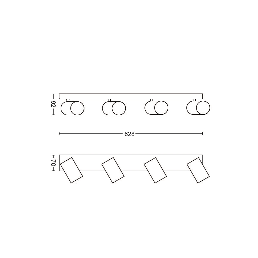 Philips 50594/30/PN - Spot MYLIVING KOSIPO 4xGU10/5,5W/230V