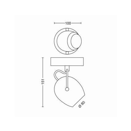 Philips 50611/30/P0 - LED spot RIVANO LED/4,3W/230V