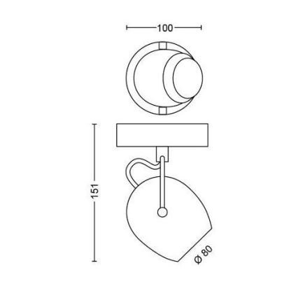 Philips 50611/31/P0 - LED spot RIVANO LED/4,3W/230V