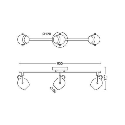 Philips - LED Spot 3xLED/4,5W/230V