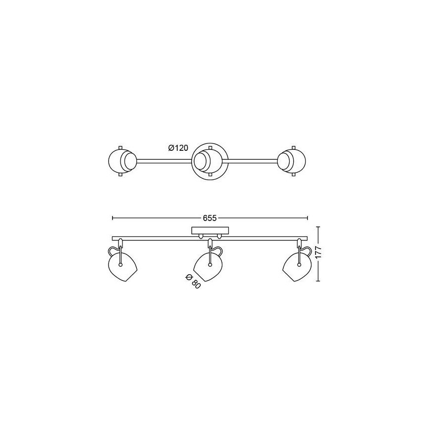 Philips - LED Spot 3xLED/4,5W/230V