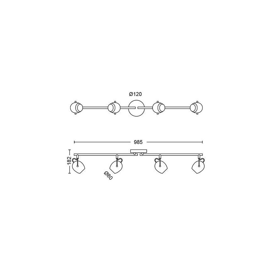 Philips 50614/30/P0 - LED spot RIVANO 4xLED/4,3W/230V