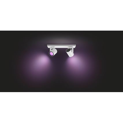 Philips - LED RGBW Dimbare spot Hue ARGENA 2xGU10/5,7W/230V