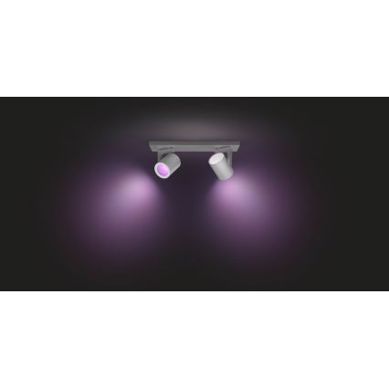 Philips - LED RGBW Dimbare spot Hue ARGENA 2xGU10/5,7W/230V