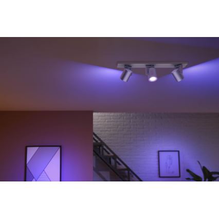 Philips - LED RGBW Dimbare spot Hue ARGENA 3xGU10/5,7W/230V