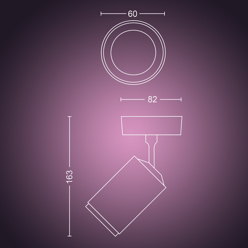 Philips - LED RGBW Dimbare spot Hue FUGATO 1xGU10/5,7W/230V
