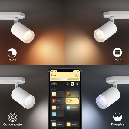 Philips - LED RGBW Dimbare spot Hue FUGATO 3xGU10/5,7W/230V