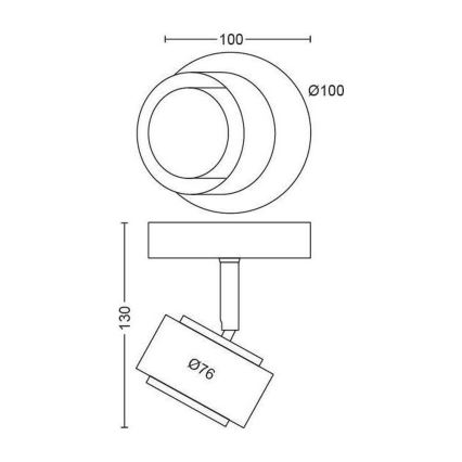 Philips 50651/05/P0 - LED spot FERANO LED/4,3W/230V