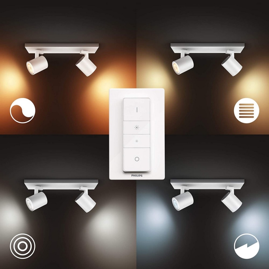 Philips - LED Spot dimbaar Hue RUNNER 2xGU10/5W/230V + afstandsbediening