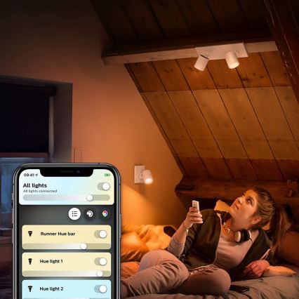 Philips - LED Spot dimbaar Hue RUNNER 2xGU10/5W/230V + afstandsbediening