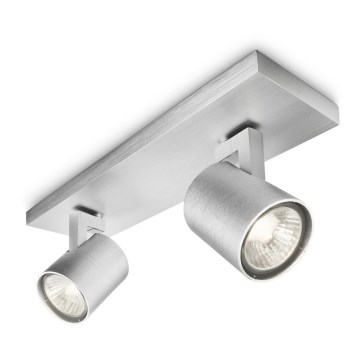 Philips 53092/48/16 - Spot RUNNER zilver 2xGU10/35W/230V