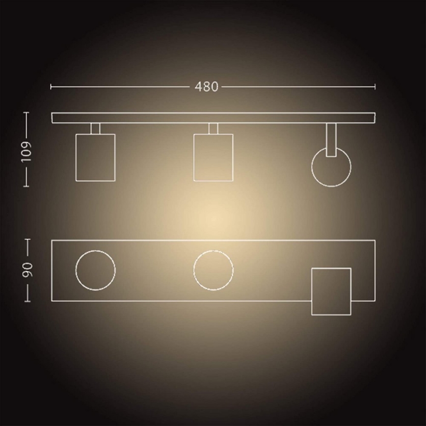 Philips - LED Dimbare Lamp Hue RUNNER 3xGU10/5W/230V + afstandsbediening