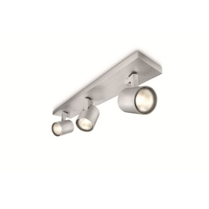 Philips - LED RGBW dimbare spot 3xGU10/4,8W/230V mat chroom + afstandsbediening