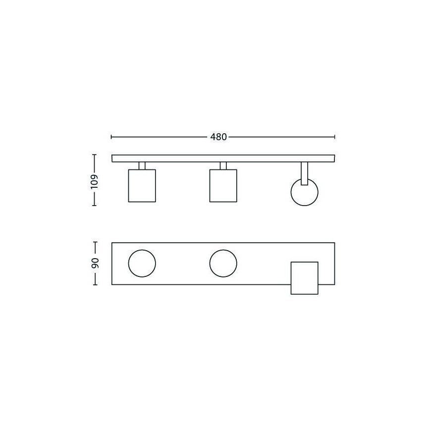 Philips - LED RGBW dimbare spot 3xGU10/6W/230V mat chroom + afstandsbediening