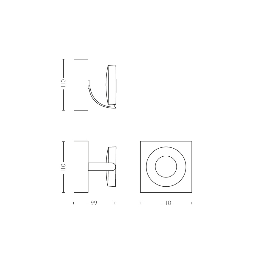 Philips 53170/31/P0 - Dimbare spot MYLIVING CLOCKWORK LED/4,5W