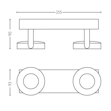 Philips - Dimbare Spot 2xLED/4.5W