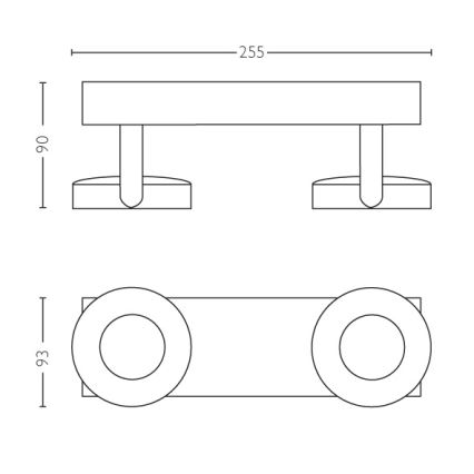 Philips - Dimbare Spot 2xLED/4.5W