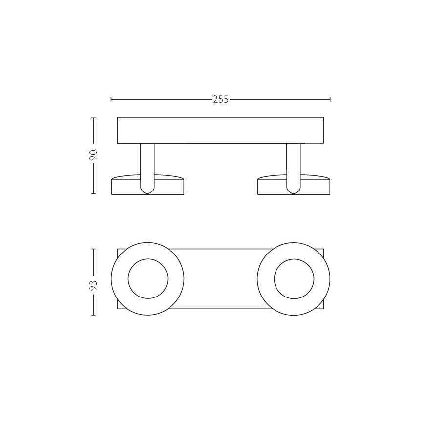 Philips - Dimbare Spot 2xLED/4.5W