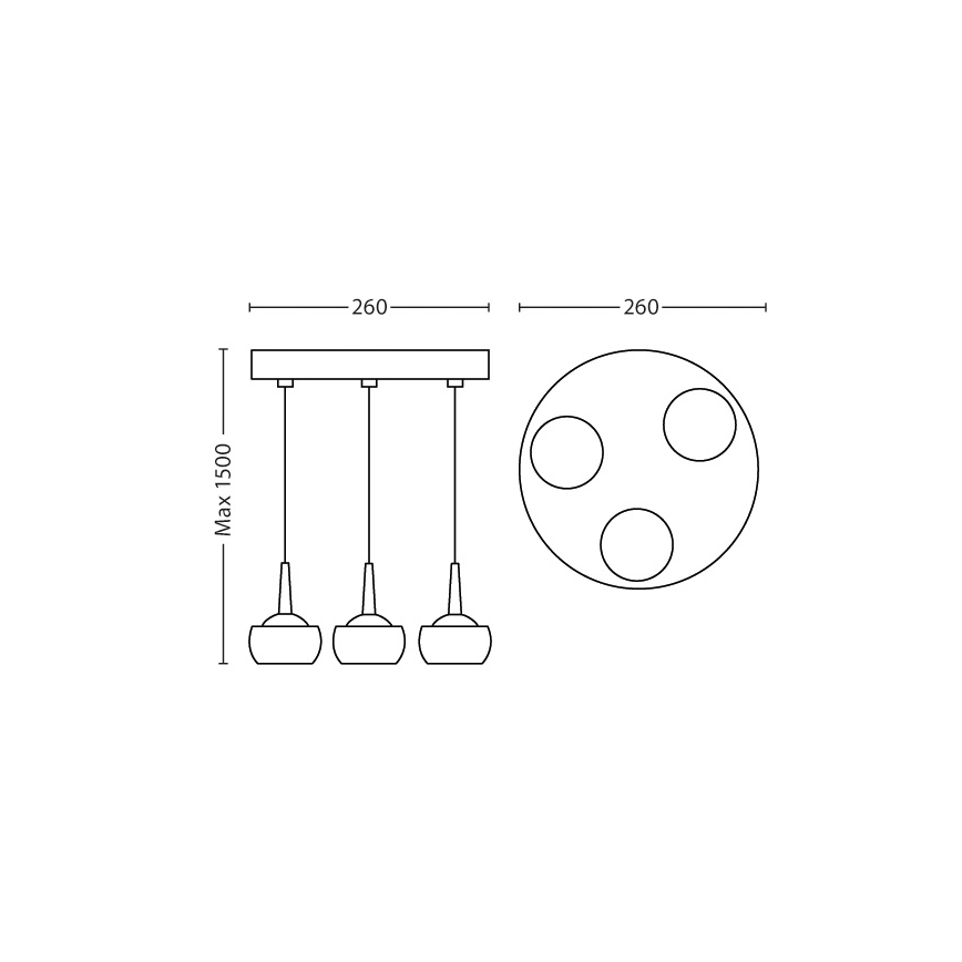 Philips 53223/11/16 - LED Hanglamp CYPRESS 3xLED/3W/230V