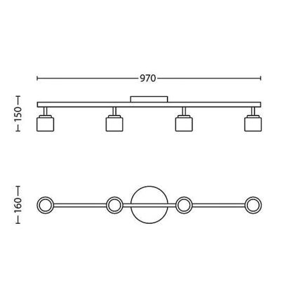 Philips - LED-spot 4xLED/4W/230V