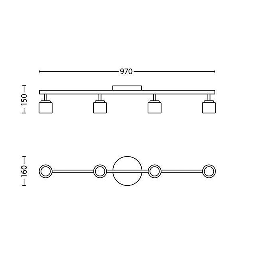 Philips - LED-spot 4xLED/4W/230V