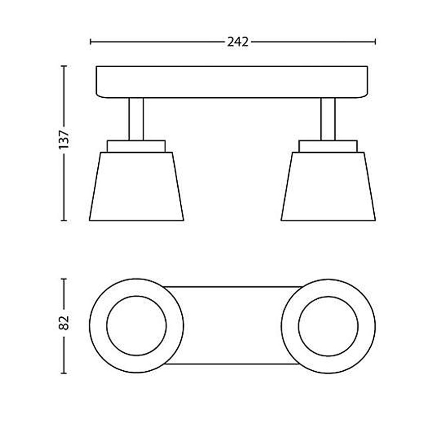 Philips - LED Spotlamp 2xLED/4W/230V