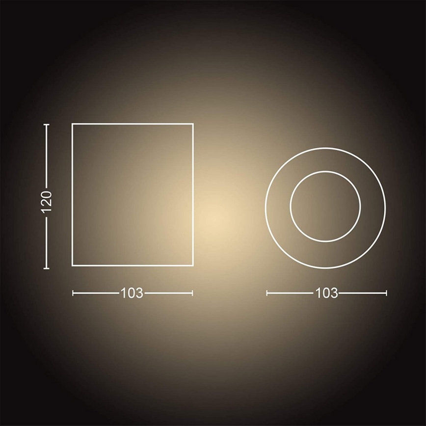 Philips - LED Dimbare plafondlamp Hue PILLAR 1xGU10/5W/230V