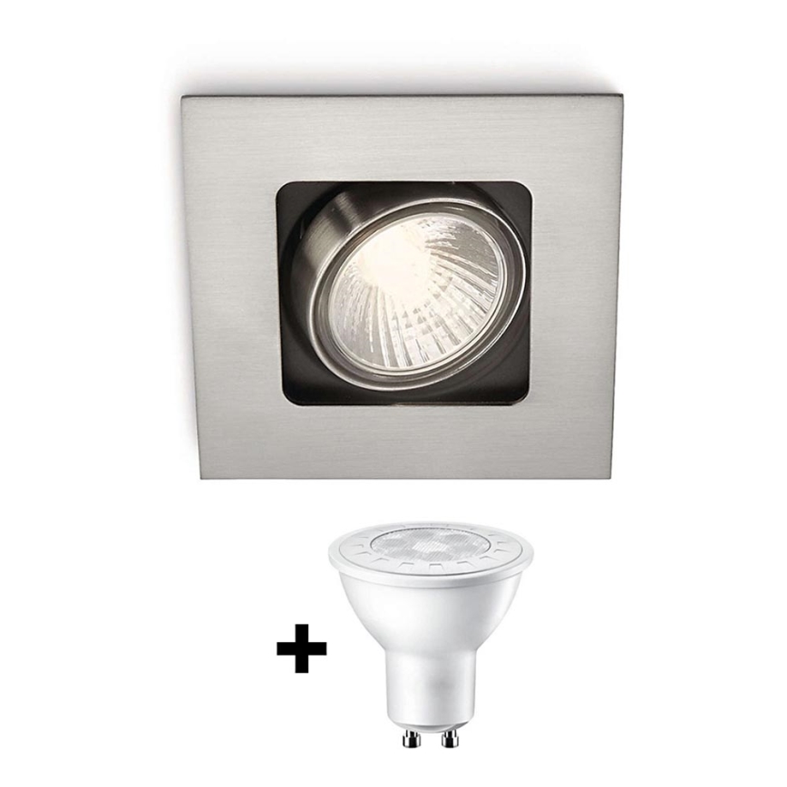 Philips 59300/17/16 - LED Inbouwspot badkamer MYLIVING ACAMAR 1xGU10/6W/230V + 1xGU10/35W GRATIS