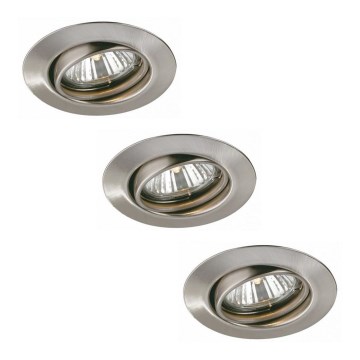 Philips 59333/17/PN - SET 3x Inbouw Lamp OPAL 1xGU10/50W/230V