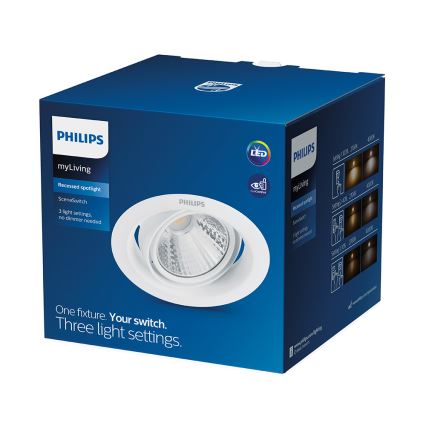 Philips - Dimbare LED-inbouwspot SCENE SWITCH LED/5W/230V 4000K