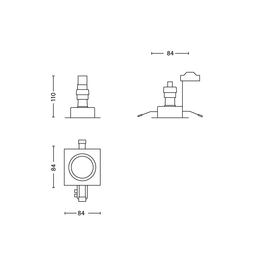 Philips - SET 3x Badkamer inbouwverlichting 3xGU10/35W/230V IP23