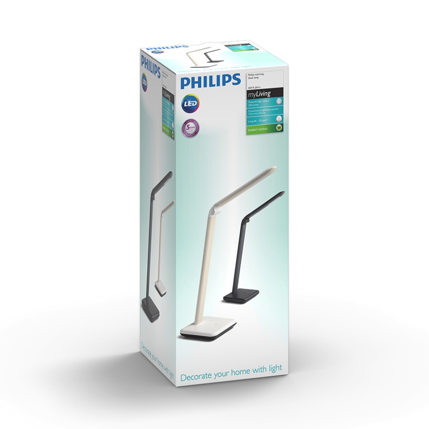 Philips 66016/30/P3 - LED Tafellamp dimbaar JABIRU LED/4,5W/230V zwart