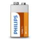 Philips 6F22L1B/10 - Zinkchloride batterij 6F22 LONGLIFE 9V