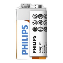 Philips 6F22L1F/10 - Zinkchloride batterij 6F22 LONGLIFE 9V 150mAh