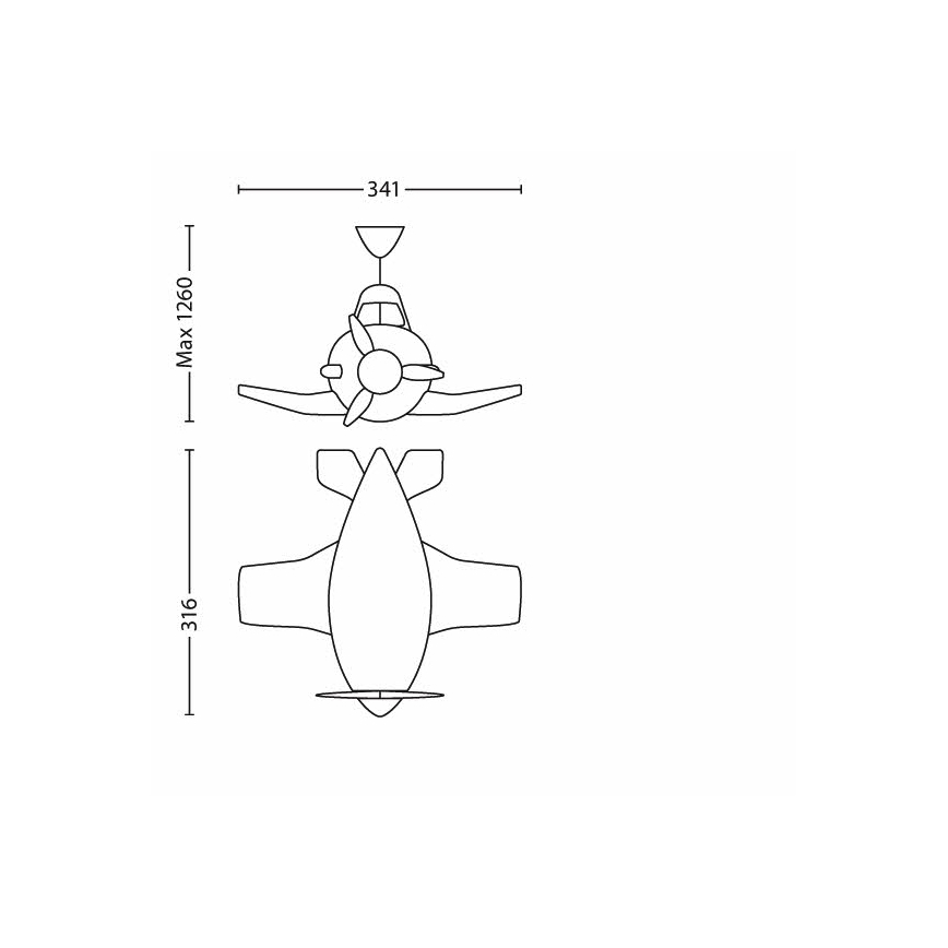 Philips 71759/53/16 - LED Hanglamp kinderkamer DISNEY PLANES 3xLED/3W/230V