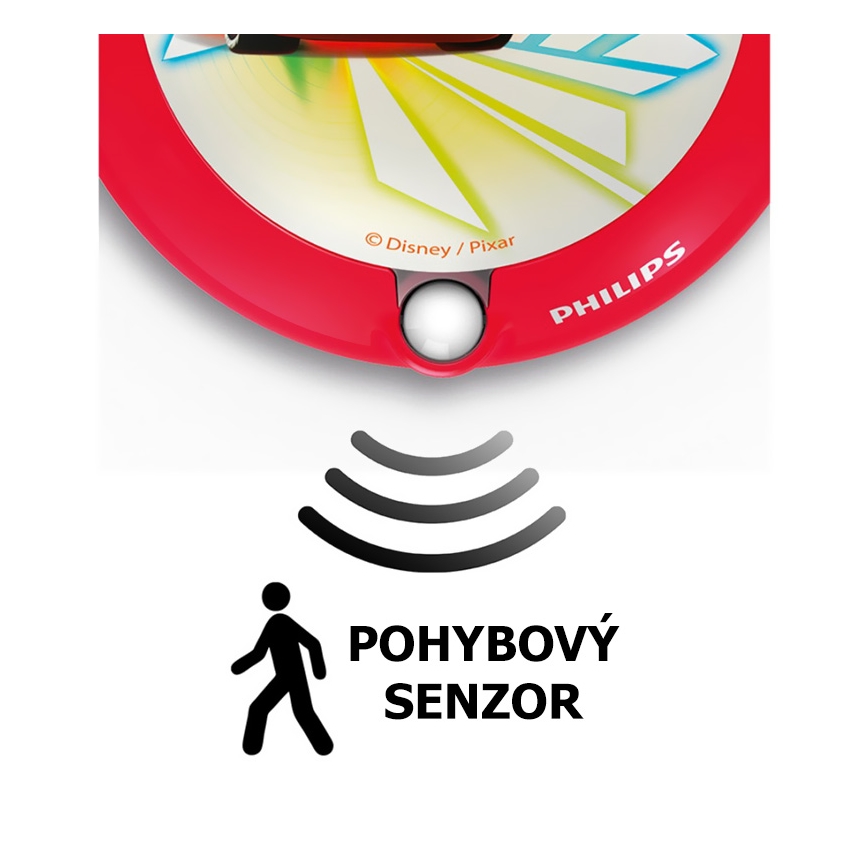 Philips 71765/32/16 - LED Kinderlamp met sensor DISNEY CARS 1xLED/0,06W/2xAAA