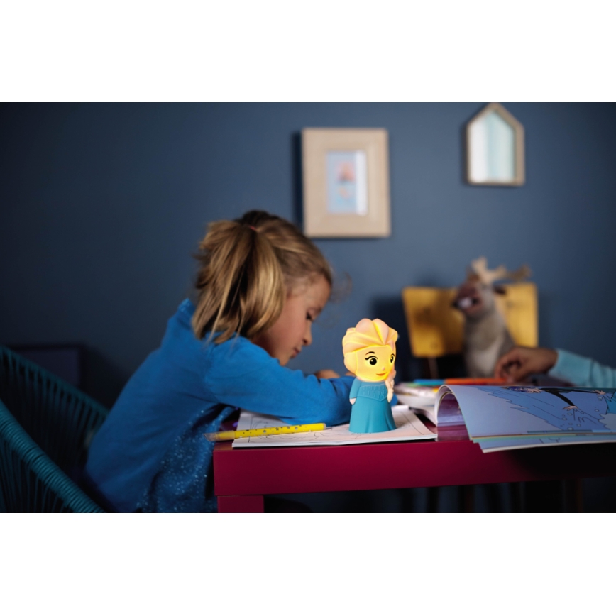 Philips 71768/03/16 - Kinder LED Lamp DISNEY ELSA 1xLED/0,3W/3V