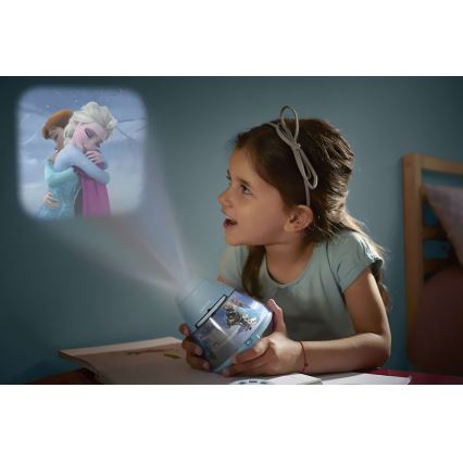 Philips 71769/08/16 - LED Nachtlamp en projector DISNEY FROZEN LED/0,1W/3xAA