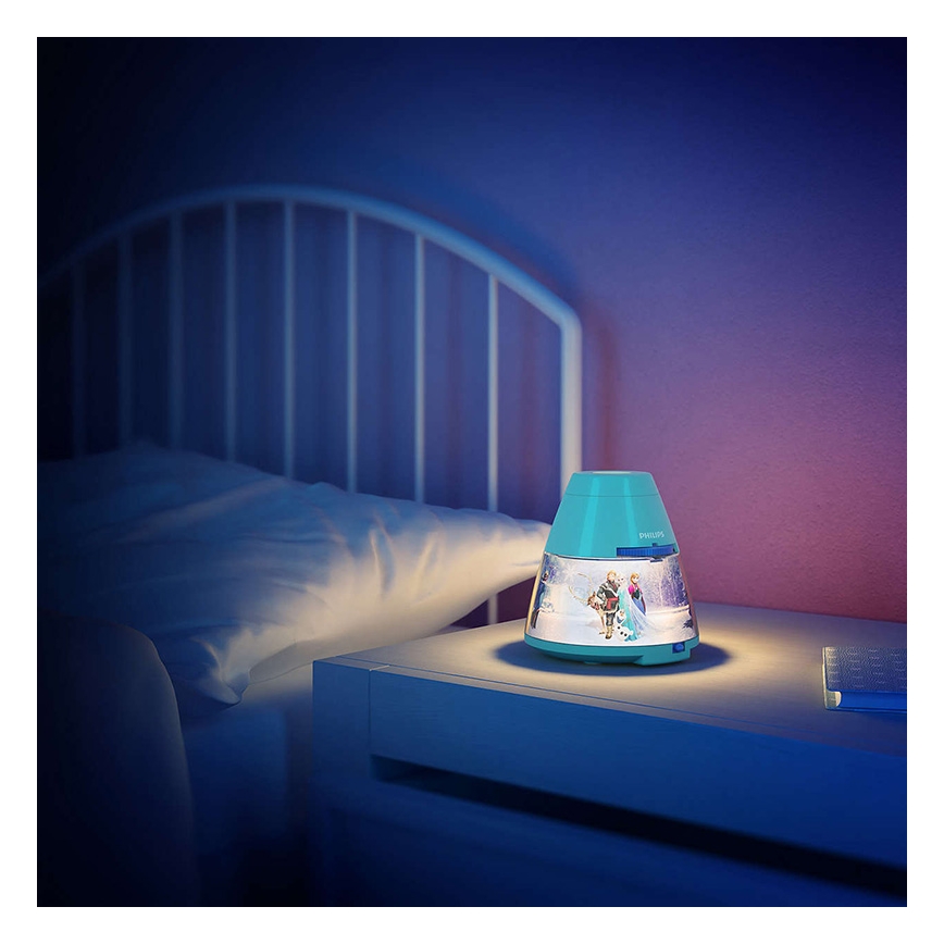 Philips 71769/08/16 - LED Nachtlamp en projector DISNEY FROZEN LED/0,1W/3xAA