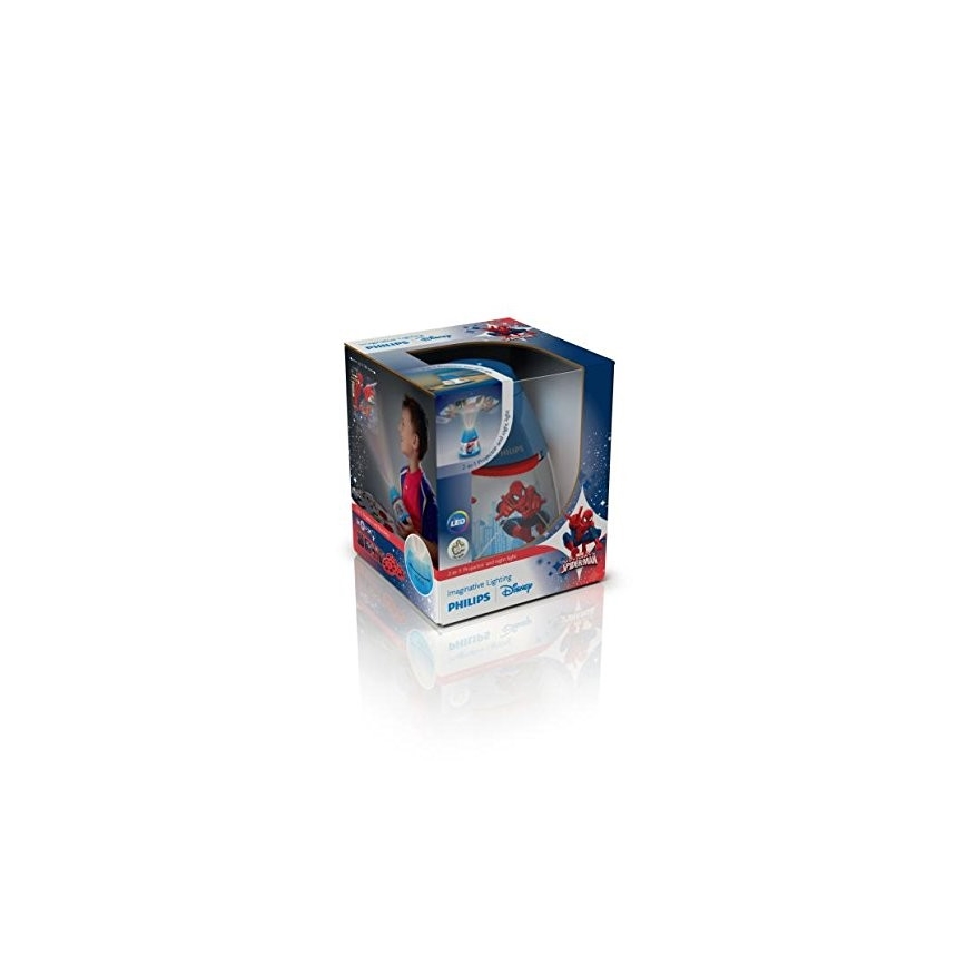 Philips 71769/40/16 - LED Nachtlamp en projector MARVEL SPIDER MAN LED/0,1W/3xAA