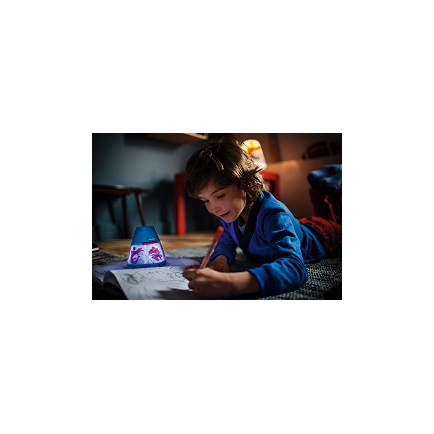Philips 71769/40/16 - LED Nachtlamp en projector MARVEL SPIDER MAN LED/0,1W/3xAA